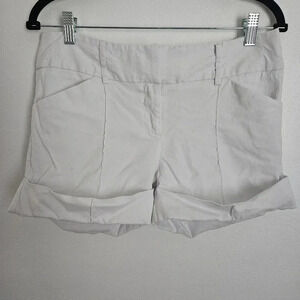 XOXO Womens White Cuffed Shorts Size 11 12